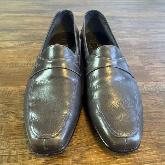 Vintage Continentals Bally Switzerland 9 M Laurence gray leather loafer R626 - Picture 12 of 14